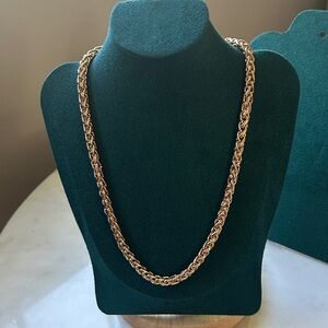 Vintage Gold wheat Chain Necklace unisex